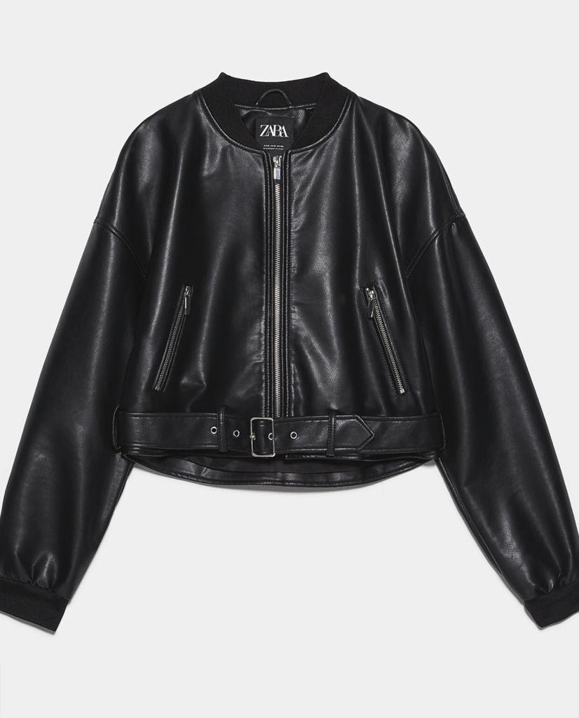 ZARA FAUX LEATHER BOMBER JACKET Authentic Brands For Less Online in