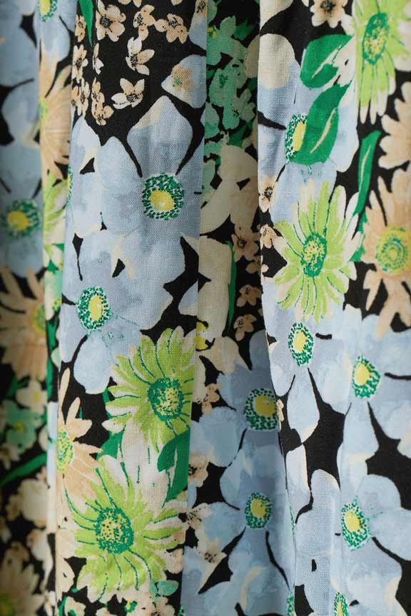 H&M Collared Dress Black/Green Floral