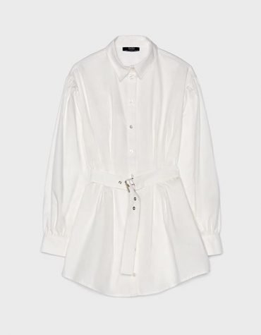 DIVA WESTERN - Poplin Shirt with Belt