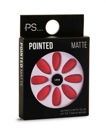 PRIMARK-  Pointed nails in lava, matt