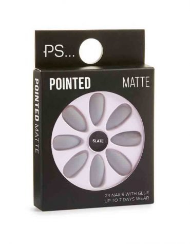 PRIMARK- Pointed  nails in slate gray, matt