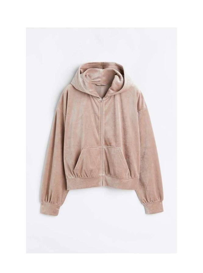 H&M - Velour zip hoodie