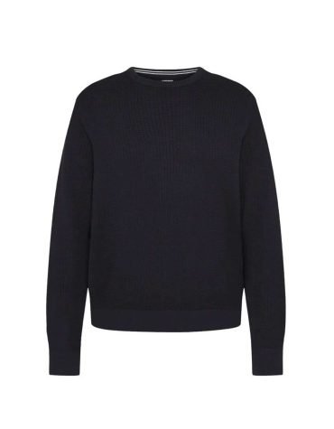 Bugatti - crew neck sweater, in a waffle knit look