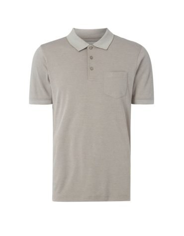 Bugatti - Polo shirt with a chest pocket - sand