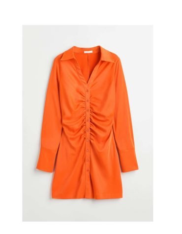 H&M -Draped crêpe dress Orange