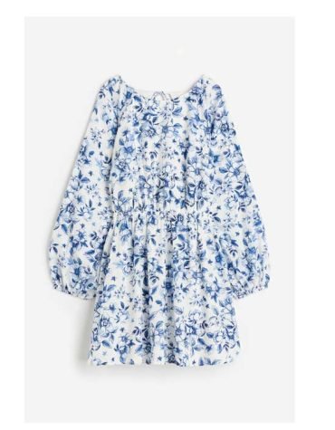 H&M -Balloon-sleeved open-backed dress