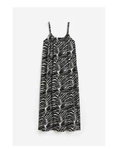 H&M -Oversized Jersey Dress Black/patterned