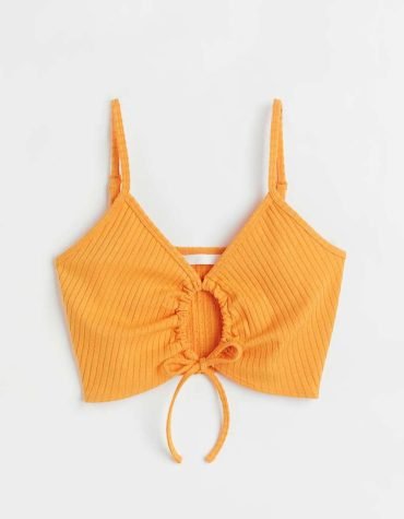 H&M -Cut-out Crop Top Orange