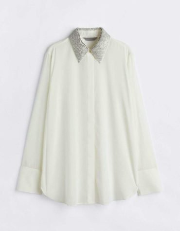 H&m -Shirt with sequined collar
