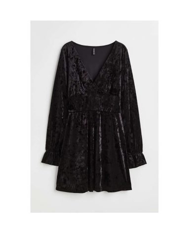 H&M -Crushed-velour Dress