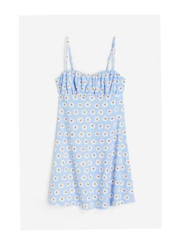 H&M -Crinkled jersey dress Light blue