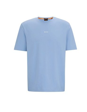 Original Hugo boss -RELAXED-FIT T-SHIRT IN STRETCH COTTON WITH LOGO PRINT