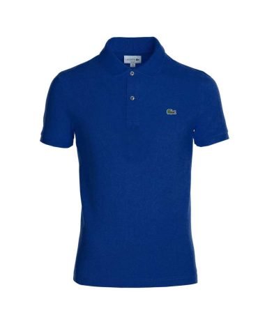 Original LACOSTE -SLIM FIT POLO SHIRT BLUE, ONE COLOUR