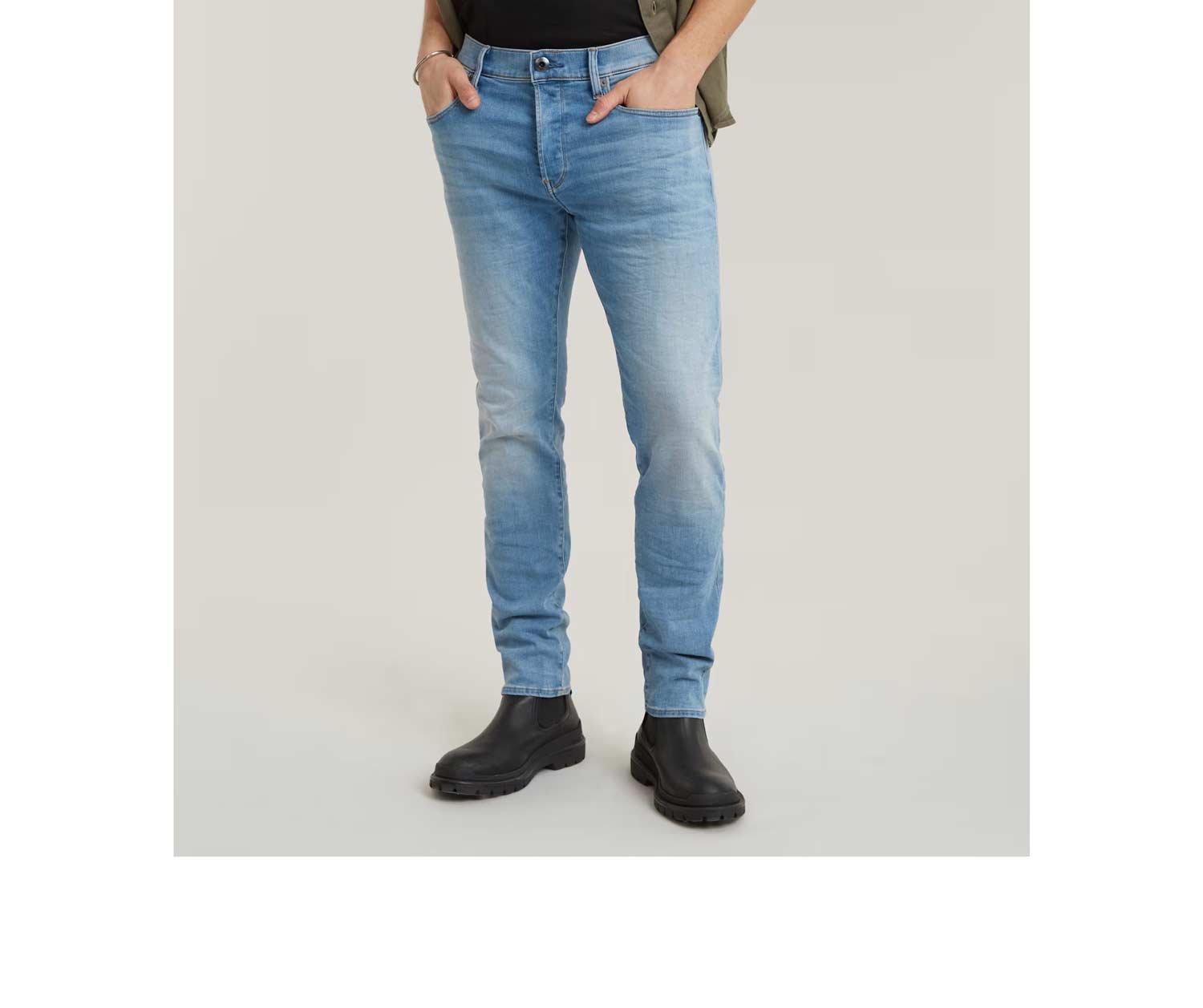 G-Star Pour Des Hommes 3301 Jeans Slim, Bleu Bleu - Prêt-à-Porter
