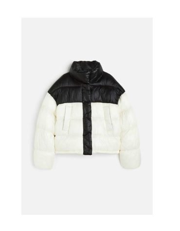 Original H&M -Puffer jacket Cream/Block-coloured