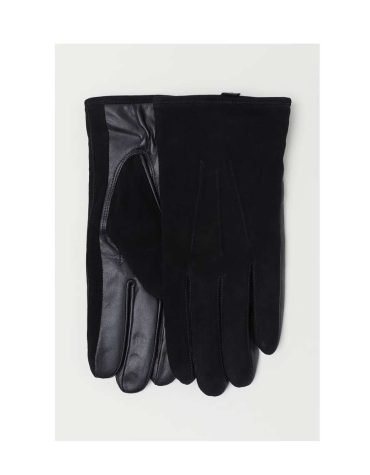Original H&M -Mens Suede gloves Black