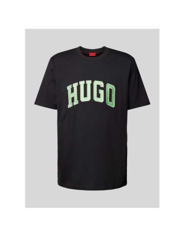 Original HUGO boss -T-shirt with label stitching in black