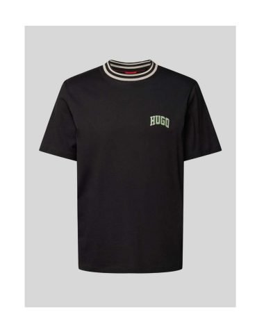 Original HUGO BOSS  -T-Shirt mit Label-Stitching in black