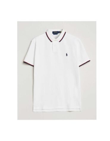 Original Polo Ralph Lauren-Custom Slim Fit Tipped Polo White